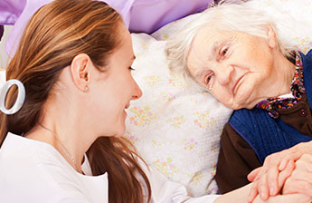 Woman Keeping Senior Company